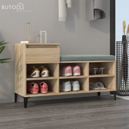 vidaXL sonoma tölgy színű szerelt fa cipőszekrény 102x36x60 cm