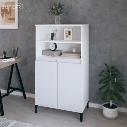 vidaXL fehér szerelt fa magasszekrény 60 x 36 x 110 cm