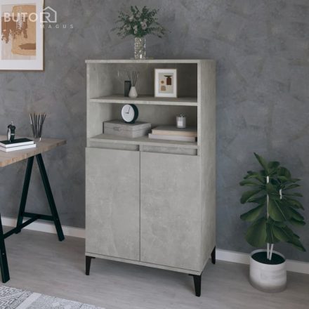 vidaXL betonszürke szerelt fa magasszekrény 60 x 36 x 110 cm