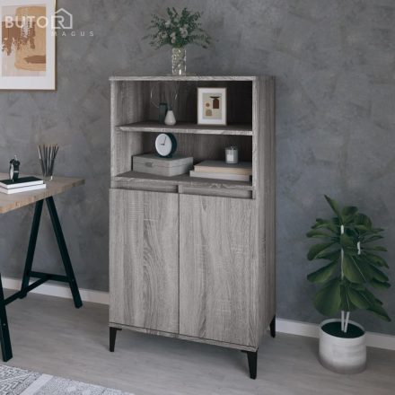 vidaXL szürke sonoma szerelt fa magasszekrény 60 x 36 x 110 cm