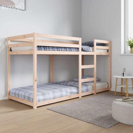 vidaXL tömör fenyőfa emeletes ágy 80x200 cm
