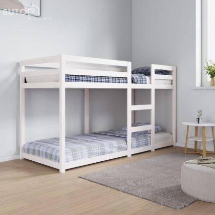 vidaXL fehér tömör fenyőfa emeletes ágy 75x190 cm