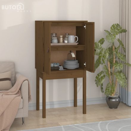 vidaXL mézbarna tömör fenyőfa magasszekrény 60 x 40 x 120 cm