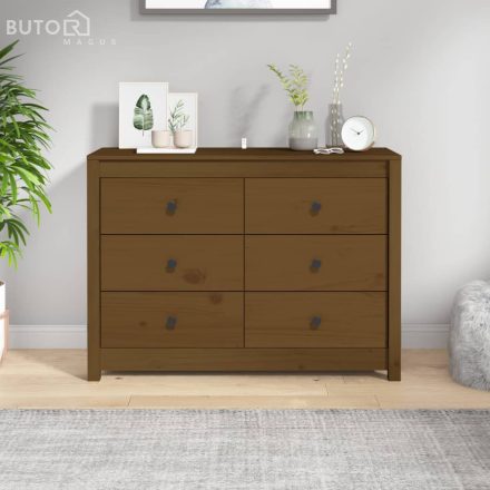 vidaXL mézbarna tömör fenyőfa kisszekrény 100 x 40 x 72 cm