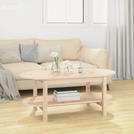 vidaXL tömör fenyőfa dohányzóasztal 110 x 55 x 45 cm