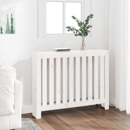 vidaXL fehér tömör fenyőfa radiátorburkolat 108,5 x 19 x 84 cm
