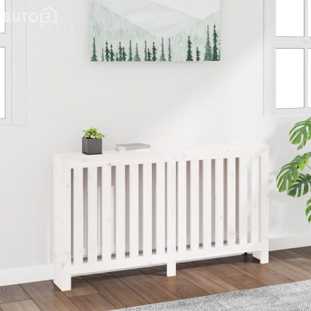 vidaXL fehér tömör fenyőfa radiátorburkolat 153x19x84 cm