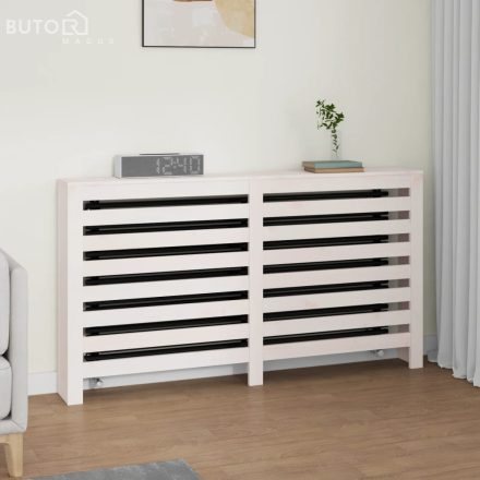 vidaXL fehér tömör fenyőfa radiátorburkolat 153x19x84 cm