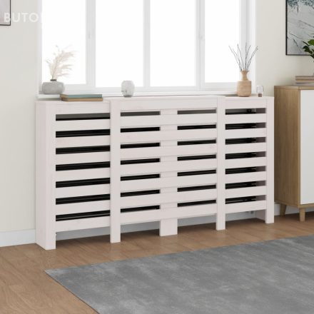 vidaXL fehér tömör fenyőfa radiátorburkolat 210x21x85 cm