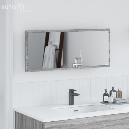 vidaXL Fürdőszobai Tükör LED Fénnyel Szürke Sonoma 90x8,5x37 cm