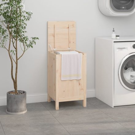 vidaXL tömör fenyőfa szennyestartó láda 44 x 44 x 76 cm