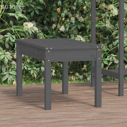 vidaXL szürke tömör fenyőfa kerti pad 80x44x45 cm