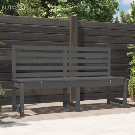 vidaXL szürke tömör fenyőfa kerti pad 157,5 cm