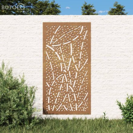 vidaXL levélmintás corten acél kerti faldísz 105 x 55 cm