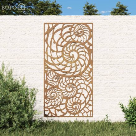 vidaXL kagylómintás corten acél kerti faldísz 105 x 55 cm