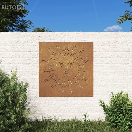 vidaXL napmintás corten acél kerti faldísz 55 x 55 cm