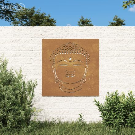 vidaXL Buddha fej mintás corten acél kerti faldísz 105 x 55 cm