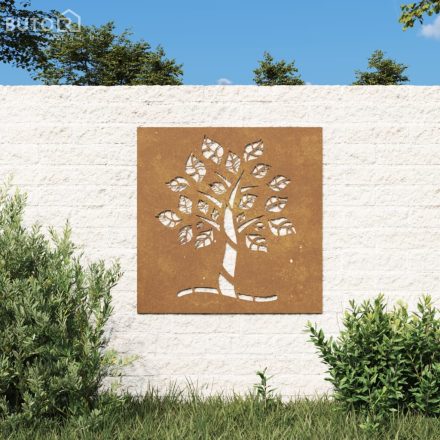 vidaXL famintás corten acél kerti faldísz 105 x 55 cm