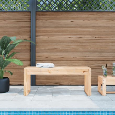 vidaXL tömör fenyőfa kerti pad 110x38x45 cm