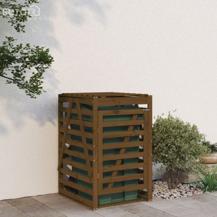 vidaXL mézbarna tömör fenyőfa szemeteskuka tároló 84x90x128,5 cm