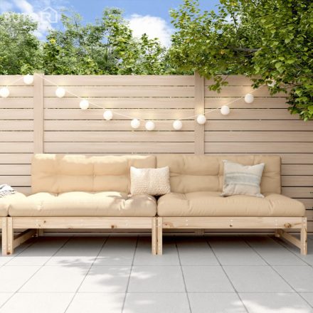 vidaXL 2 db kerti tömör fenyőfa középső kanapé 120 x 80 cm