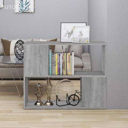 vidaXL szürke sonoma színű térelválasztó könyvszekrény 80 x 24 x 63 cm