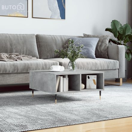 vidaXL betonszürke szerelt fa dohányzóasztal 60 x 60 x 30 cm