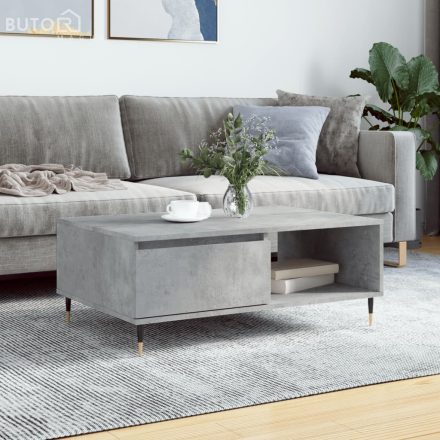vidaXL betonszürke szerelt fa dohányzóasztal 90 x 60 x 35 cm