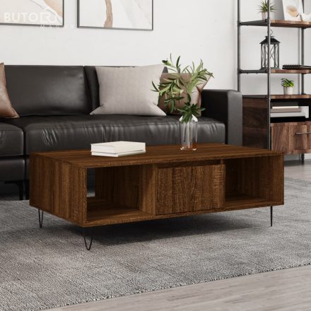 vidaXL barna tölgyszínű szerelt fa dohányzóasztal 104 x 60 x 35 cm