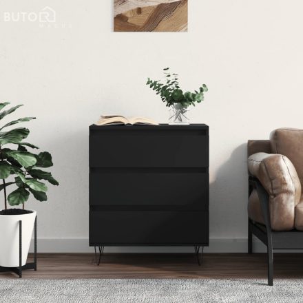 vidaXL fekete szerelt fa tálalószekrény 60 x 35 x70 cm