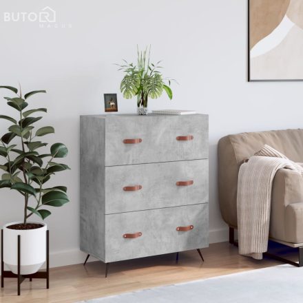 vidaXL betonszürke szerelt fa komód 69,5 x 34 x 90 cm
