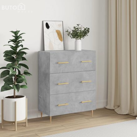vidaXL betonszürke szerelt fa tálalószekrény 69,5 x 34 x 90 cm