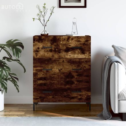 vidaXL füstös tölgy színű szerelt fa tálalószekrény 69,5 x 34 x 90 cm