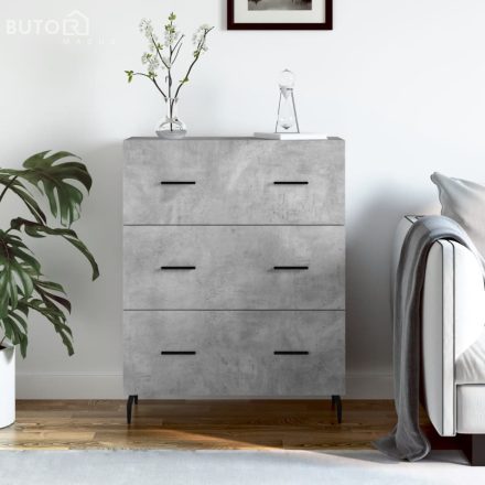 vidaXL betonszürke szerelt fa tálalószekrény 69,5 x 34 x 90 cm