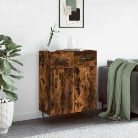 vidaXL füstös tölgy színű szerelt fa tálalószekrény 69,5 x 34 x 90 cm