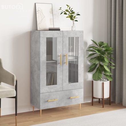 vidaXL betonszürke szerelt fa magasszekrény 69,5 x 31 x 115 cm