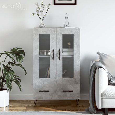 vidaXL betonszürke szerelt fa magasszekrény 69,5 x 31 x 115 cm