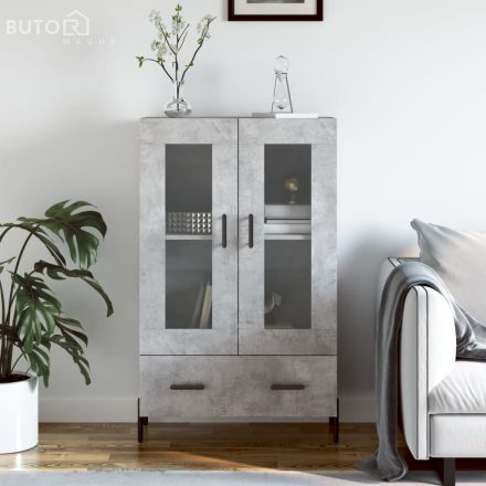 vidaXL betonszürke szerelt fa magasszekrény 69,5 x 31 x 115 cm