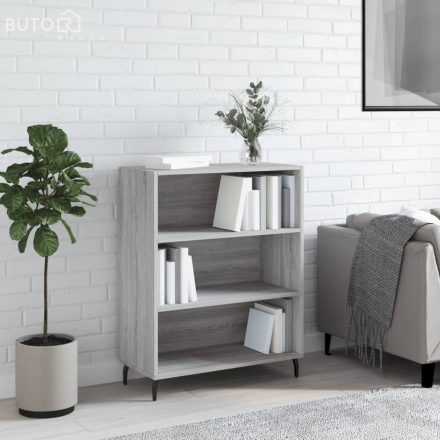 vidaXL szürke sonoma színű szerelt fa polcos szekrény 69,5x32,5x90 cm