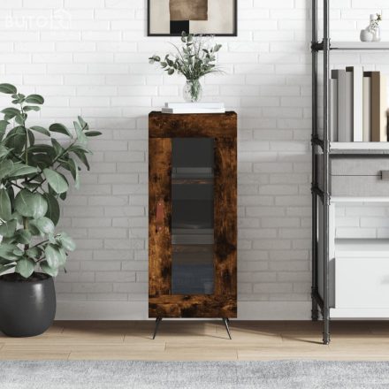 vidaXL füstös tölgy színű szerelt fa tálalószekrény 34,5 x 34 x 90 cm