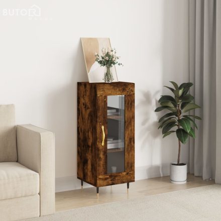 vidaXL füstös tölgy színű szerelt fa tálalószekrény 34,5 x 34 x 90 cm
