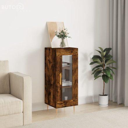 vidaXL füstös tölgy színű szerelt fa tálalószekrény 34,5 x 34 x 90 cm