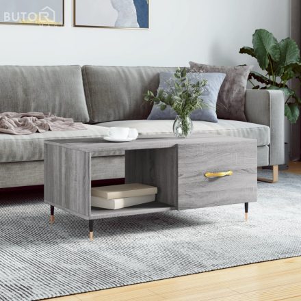 vidaXL szürke sonoma színű szerelt fa dohányzóasztal 90 x 50 x 40 cm