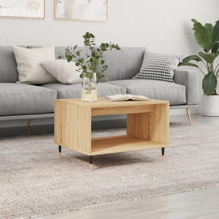 vidaXL sonoma tölgy színű szerelt fa dohányzóasztal 60x50x40 cm