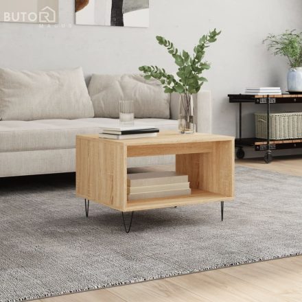 vidaXL sonoma tölgy színű szerelt fa dohányzóasztal 60x50x40 cm