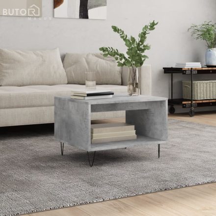 vidaXL betonszürke szerelt fa dohányzóasztal 60 x 50 x 40 cm