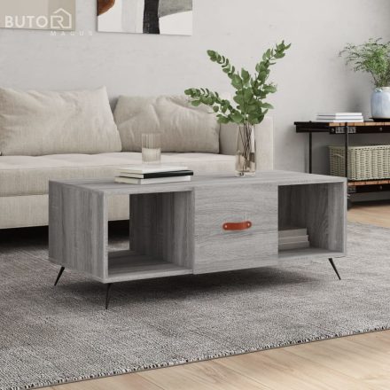 vidaXL szürke sonoma színű szerelt fa dohányzóasztal 102 x 50 x 40 cm