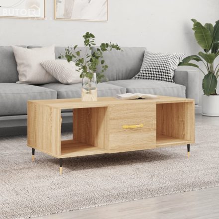 vidaXL sonoma tölgy színű szerelt fa dohányzóasztal 102 x 50 x 40 cm