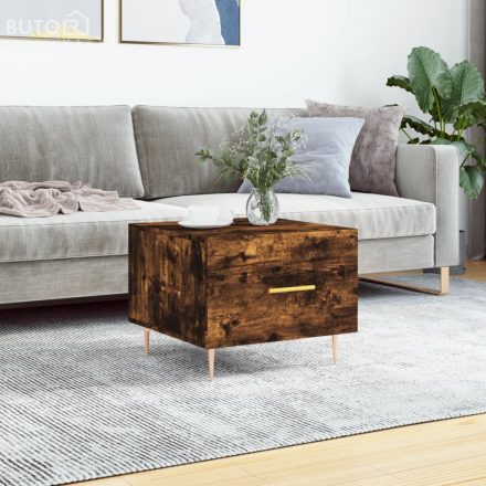 vidaXL füstös tölgy színű szerelt fa dohányzóasztal 50 x 50 x 40 cm