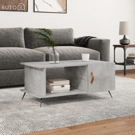 vidaXL betonszürke szerelt fa dohányzóasztal 90 x 50 x 40 cm